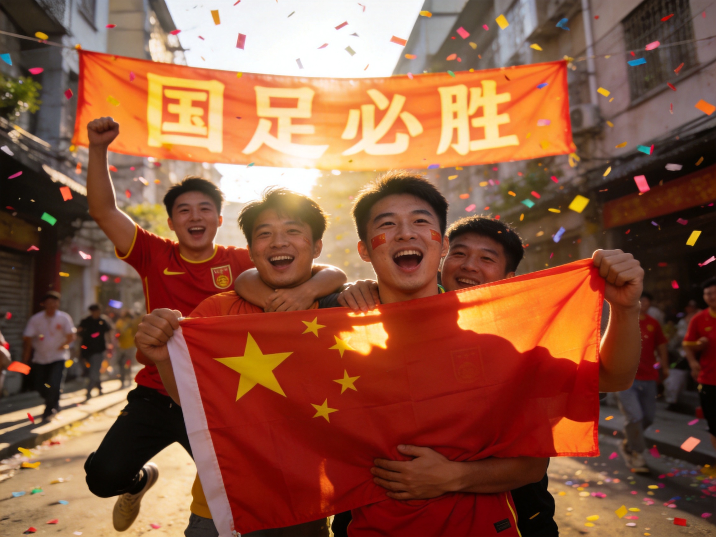 球迷庆祝胜利 体育社区
